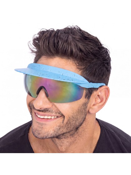 SUNGLASSES WITH BLUE VISOR 16.5CM X 22CM X 7.5CM