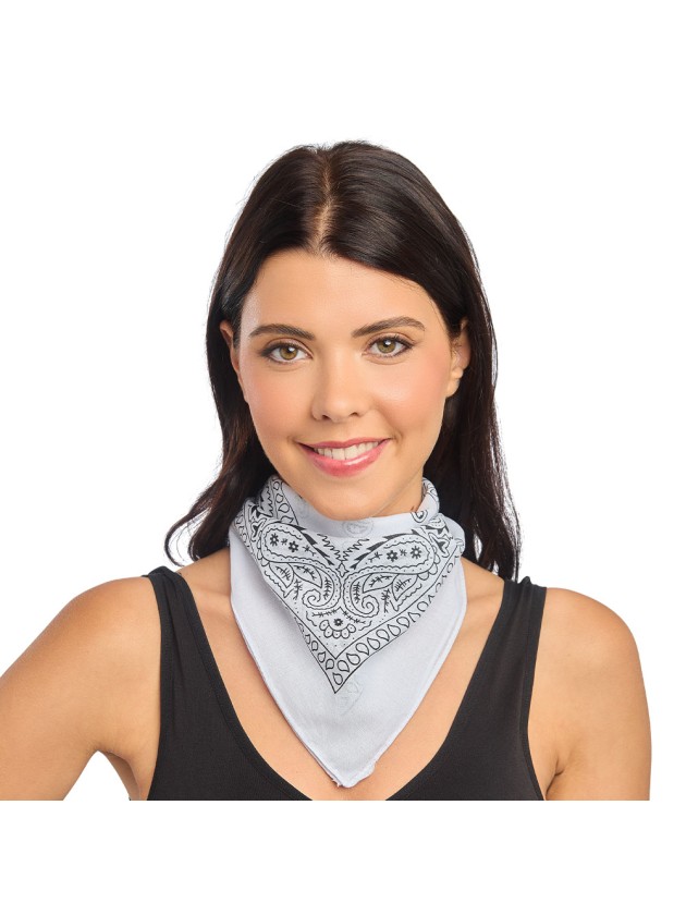 BANDANA BLANC 54CM X 54CM