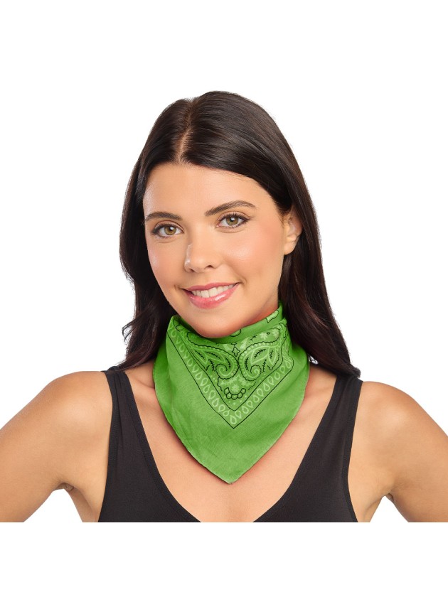 BANDANA VERT LIME 54CM X 54CM