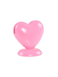 8 PORTE CARTES COEUR RESINE  ROSE PASTEL 5CM