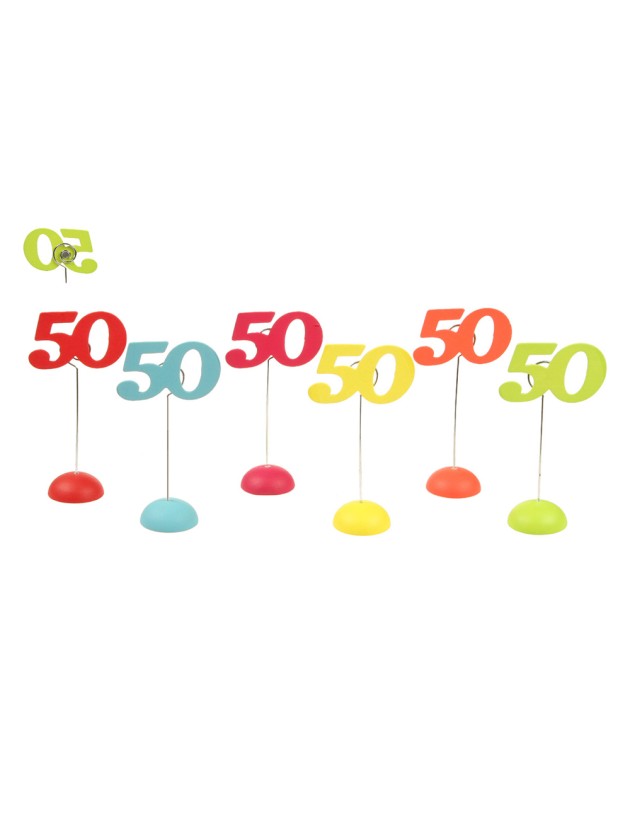 BOX 6 TISCHKARTEN 50 ANS 6 COL SORT. 