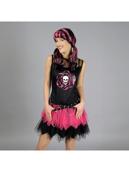 KLEID TOTENKOPF 2 TEILE 128CM