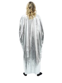 CAPE ARGENT AVEC COL 135 CM