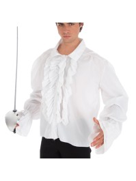 CHEMISE PIRATE COTON BLANC XS