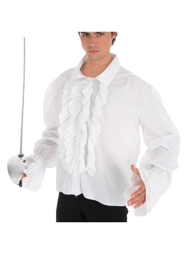 CHEMISE PIRATE COTON BLANC S