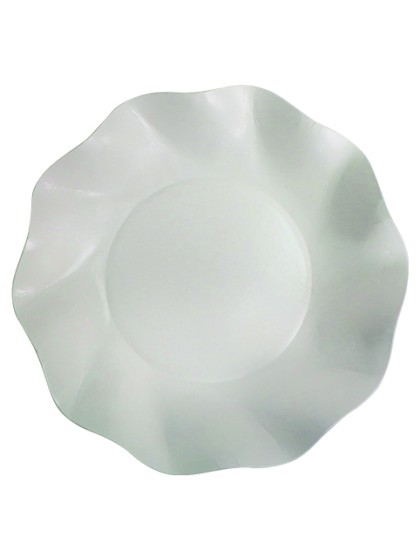50 COUPELLES COMPOSTABLES BLANC 18.5CM