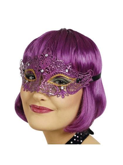 MASKE SERENA - FUSCHIA METALLISCH 