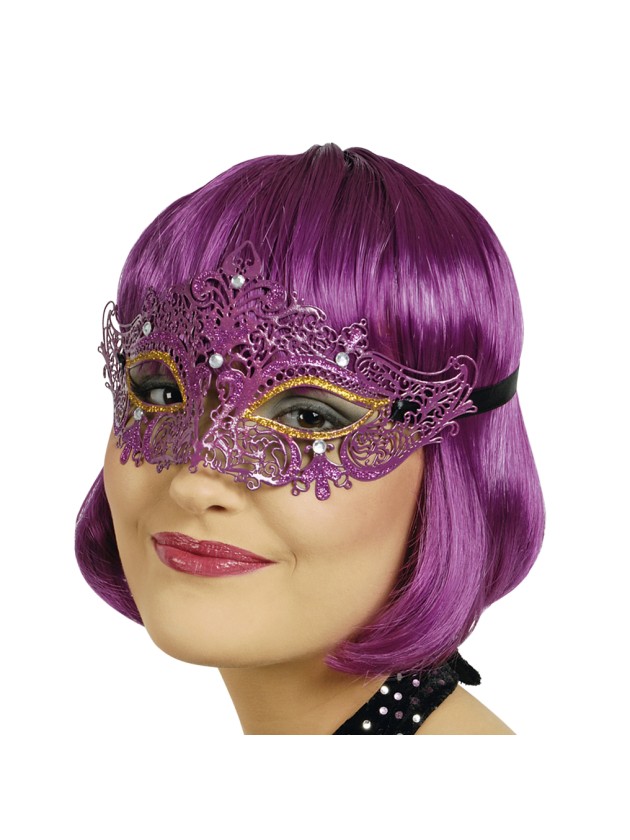 MASKE SERENA - FUSCHIA METALLISCH 