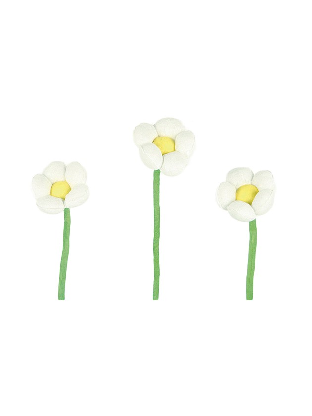 WHITE FLOWER ON FOAM STEM 6.5X50CM 