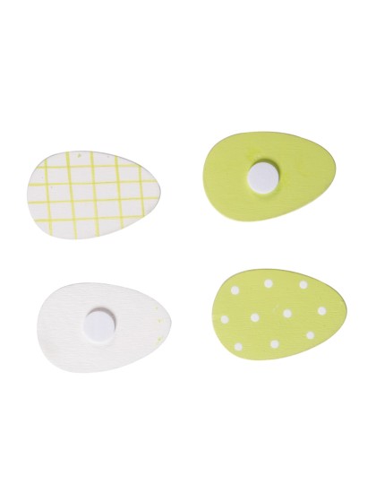 LOT 10 OEUFS ADHESIFS VERT LIME 4CM