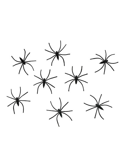 24 PP SPIDERS BLACK 4CM X 4.4CM