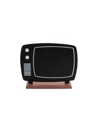 TISCHDEKORATION SCHIEFERTAFEL TELEVISION 20CMX15CM
