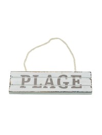 SCHILD HOLZ PLAGE SUSP WEISS TAUPE 15CM X 4.5CM