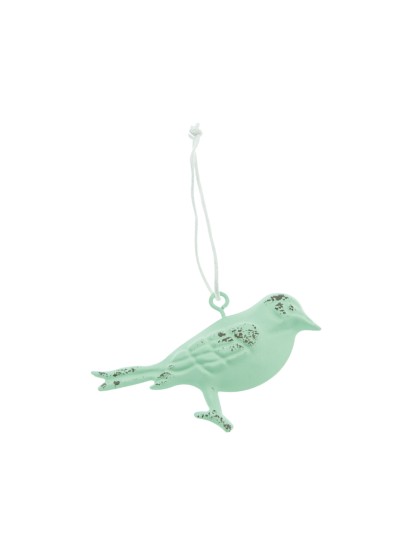 OISEAU METAL A SUSP PISTACHE 7CM