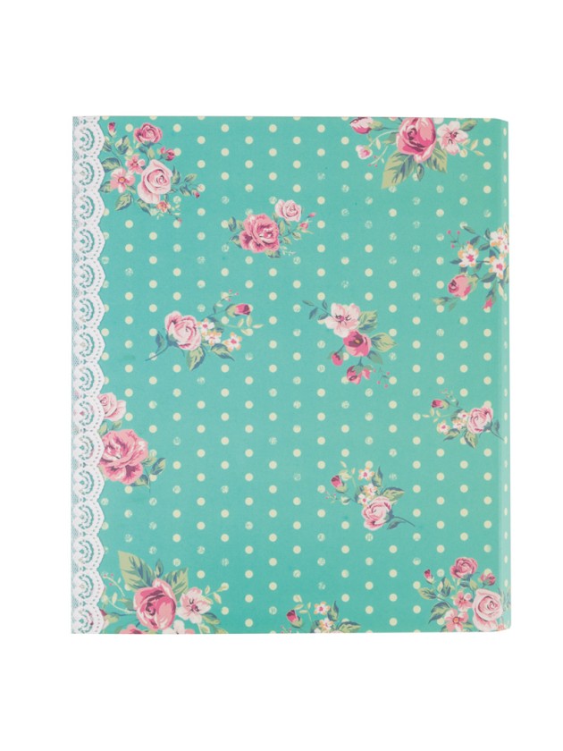 LIVRE D’OR 60 PAGES THEME SHABBY VERT PASTEL 24CM X 20CM