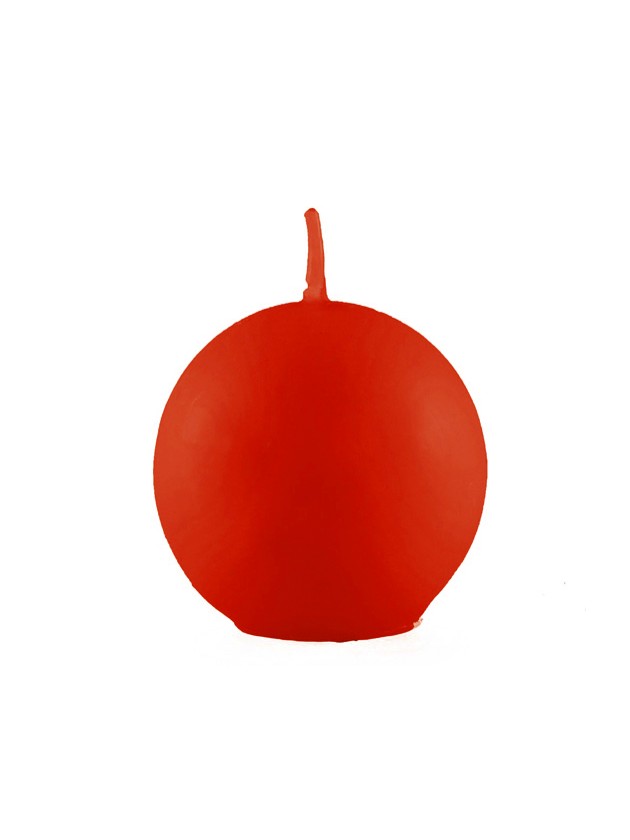 BOUGIE BOULE ROUGE DIA 6CM