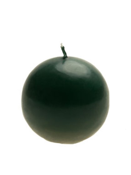 BOUGIE BOULE VERT JUNGLE DIA 6CM
