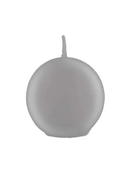 BOUGIE BOULE ARGENT METAL DIA 6CM