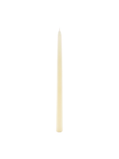 SET OF 2 IVORY TAPER CANDLES 30CM