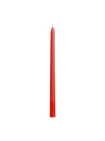 SET OF 2 RED TAPER CANDLES 30CM