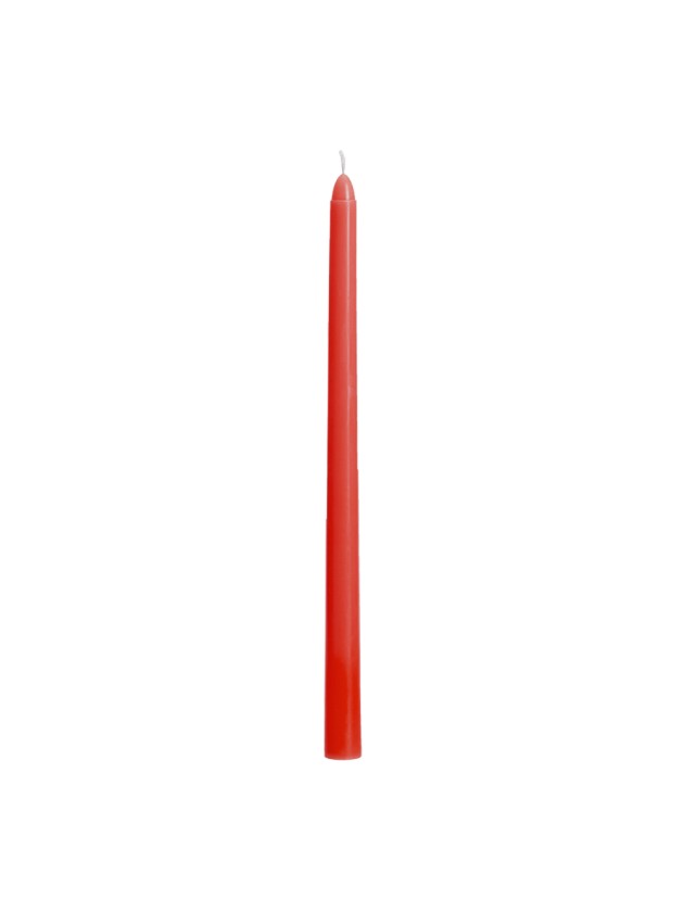 SET OF 2 RED TAPER CANDLES 30CM