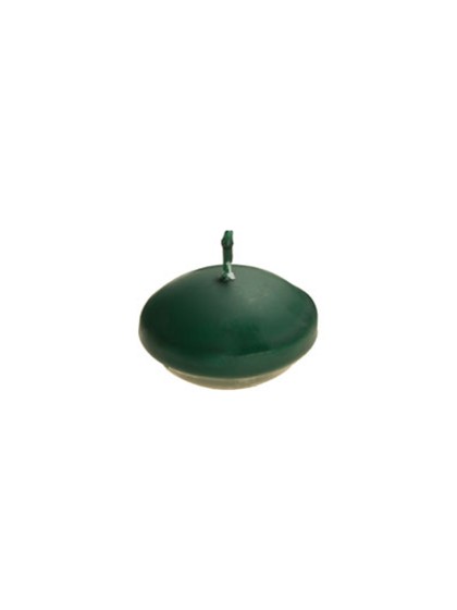 SET OF 6 JUNGLE GREEN FLOATING CANDLES DIA 4.7CM