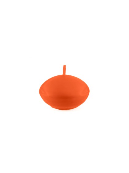 SET OF 6 ORANGE FLOATING CANDLES DIA 4.7CM