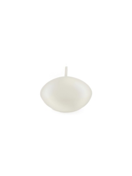 SET 6 SCHWIMMKERZEN WEISS PERLMUTT DIA 4.7CM