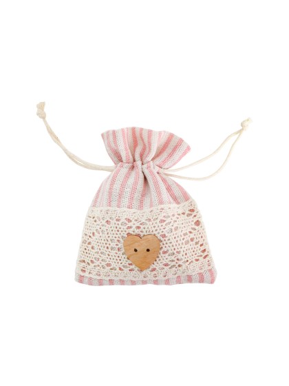 SET 4 BEUTEL RAYEES ROSA PASTELL 8CM X 10CM