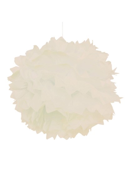SET 2 POMPONS PAPIER DE SOIE IVOIRE DIA 40CM