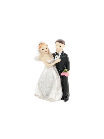 SET OF 4 POLY WEDDING COUPLE 5CM X 3CM