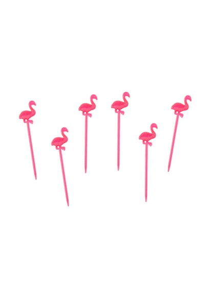 SET 20 PICS FLAMANTS PP ROSE 8CM