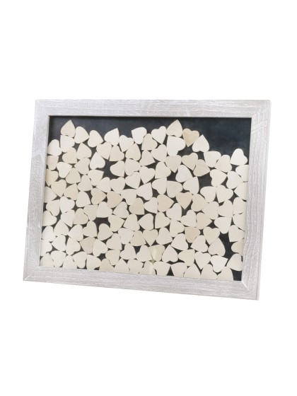 FRAME WITH 130 HEARTS 45CM X 60CM