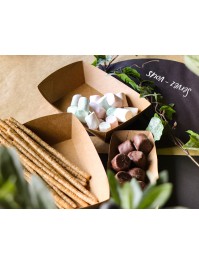 SET 8 BARQUETTES KRAFT 250GSM 150ml 18.2CM X 7CM X 3.8CM 