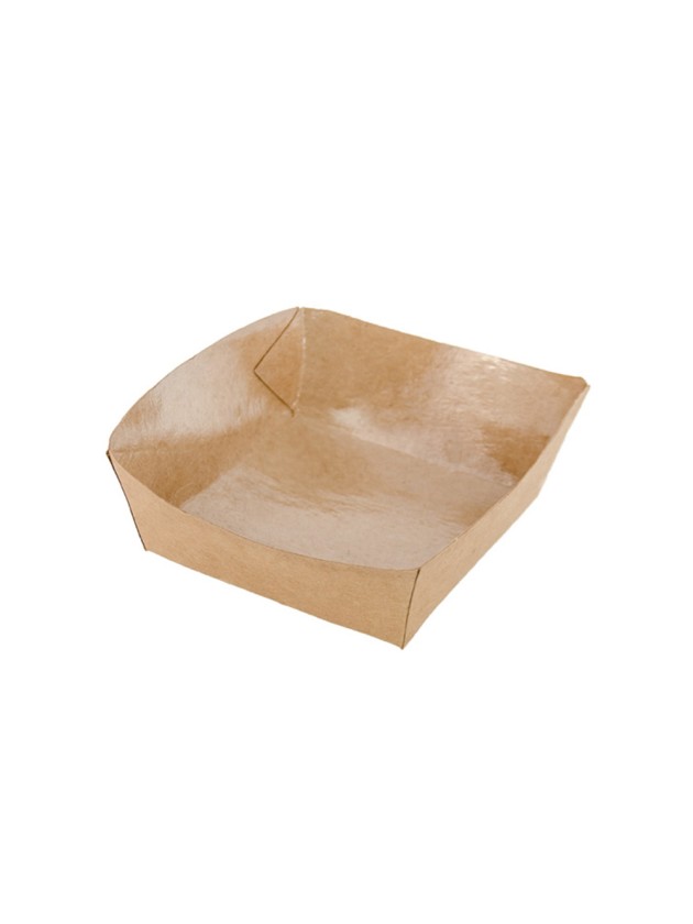 SET 8 KRAFT PAPER TRAYS 250GSM  12.3CM X 11.3CM X 4.5CM 