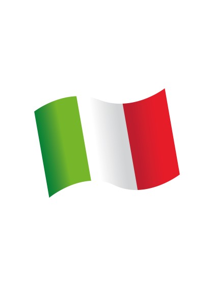BAG OF 16 WOODEN TABLE CONFETTIS ITALIAN FLAG 3.7CM X 3CM