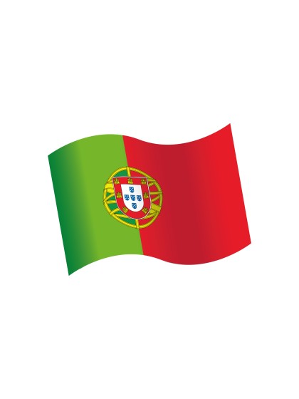 SACHET 16 CONFETTI DE TABLE BOIS DRAPEAU PORTUGAL 3.7CM X 3CM