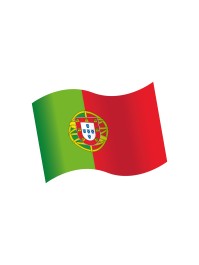 SACHET 16 CONFETTI DE TABLE BOIS DRAPEAU PORTUGAL 3.7CM X 3CM
