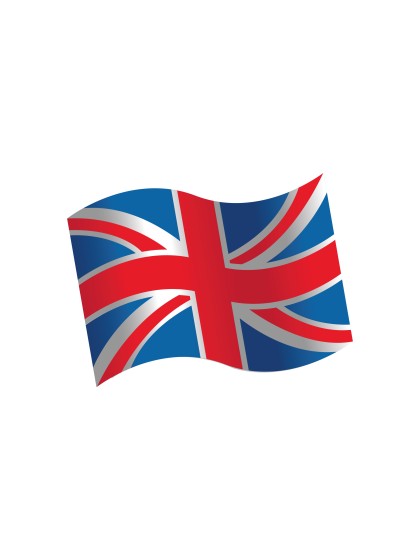 BAG OF 16 WOODEN TABLE CONFETTIS BRITISH FLAG 3.7CM X 3CM