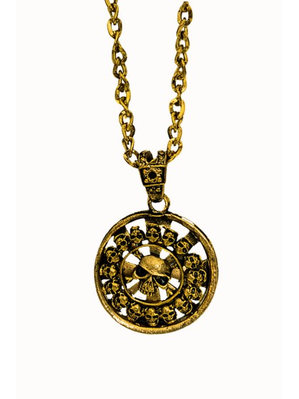 BIG PIRATE PENDANT WITH CHAIN 