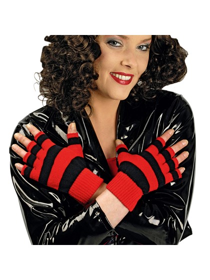 MITAINES RAYEES ROUGES ET NOIRES TU