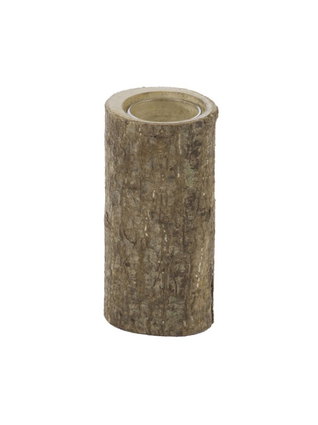 BOUGEOIR TRONC VERRE DIA 6/7CM X 14CM