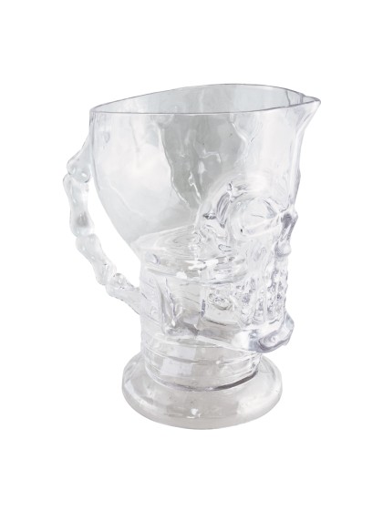 PS TRANSPARENT CLEAR SKULL PITCHER -1.5L 17.5CM X 12.6CM X 21CM