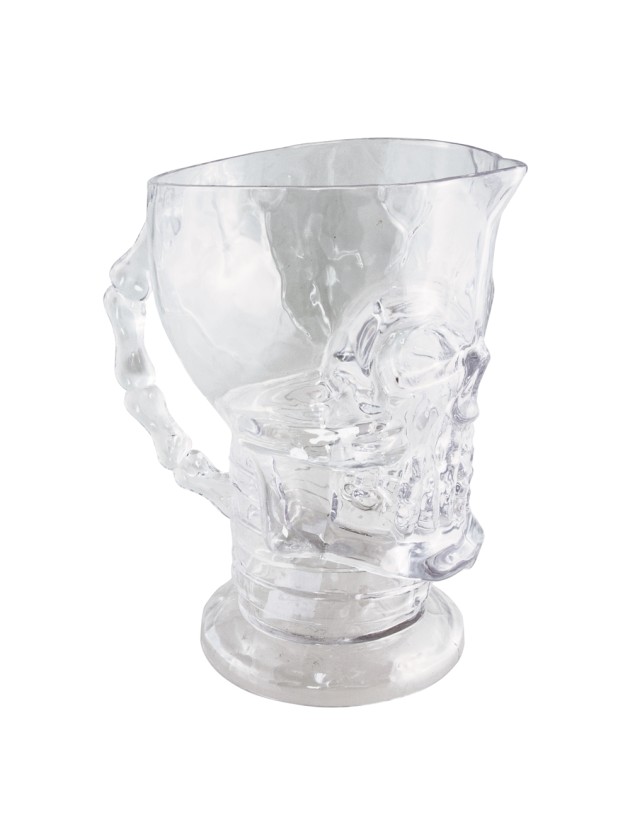 PS TRANSPARENT CLEAR SKULL PITCHER -1.5L 17.5CM X 12.6CM X 21CM