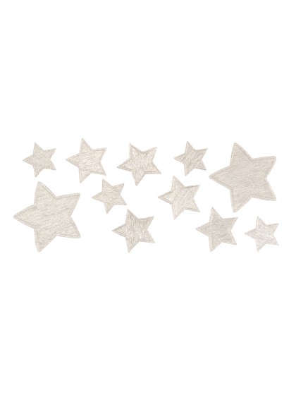 BEUTEL 11 STERNE BRILLANTES  SELBSTKLEBEND SILBER VERSCHIEDENE GRÖSSEN