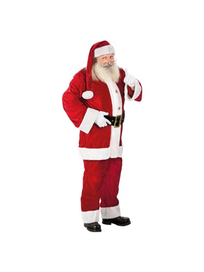 DELUXE VELVET AMERICAN SANTA CLAUS 4 PIECES 