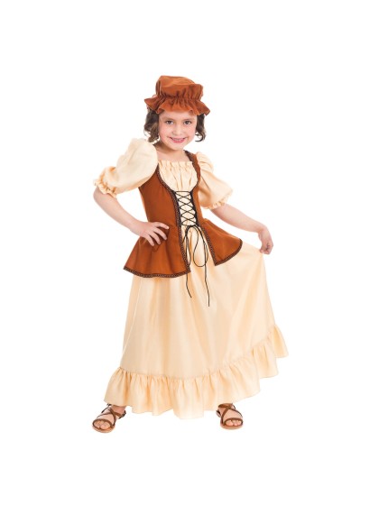ROBE MEDIEVALE BRUNE 2 PIECES 140CM