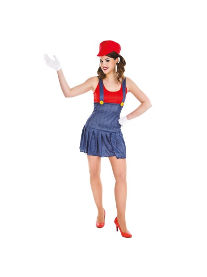 RED PLUMBER GIRL 2 PIECES M