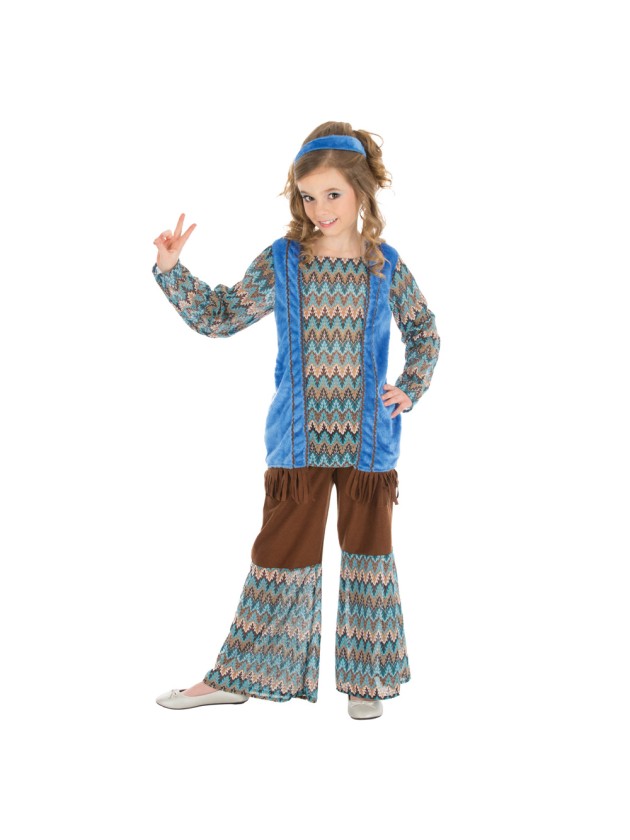 HIPPIE VINTAGE BLAU 3 TEILE 116CM