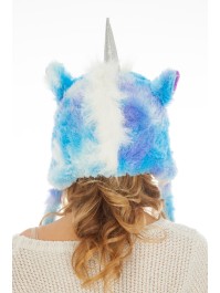 BONNET LICORNE BLEU TU